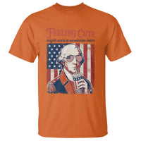 Funny George Washington Revolutionary Patriotic T Shirt Feeling Cute Might Start A Revolution Later