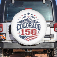 Colorado Rocky Mountains 150th Anniversary Spare Tire Cover Sesquicentennial 1876 2026 Patriotic Graphic