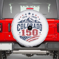 Colorado Rocky Mountains 150th Anniversary Spare Tire Cover Sesquicentennial 1876 2026 Patriotic Graphic