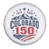 Colorado Rocky Mountains 150th Anniversary Spare Tire Cover Sesquicentennial 1876 2026 Patriotic Graphic