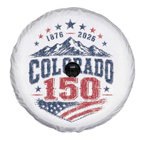 Colorado Rocky Mountains 150th Anniversary Spare Tire Cover Sesquicentennial 1876 2026 Patriotic Graphic