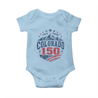 Colorado Rocky Mountains 150th Anniversary Baby Onesie Sesquicentennial 1876 2026 Patriotic Graphic