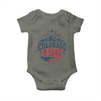 Colorado Rocky Mountains 150th Anniversary Baby Onesie Sesquicentennial 1876 2026 Patriotic Graphic