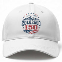 Colorado Rocky Mountains 150th Anniversary Baseball Cap Sesquicentennial 1876 2026 Patriotic Graphic