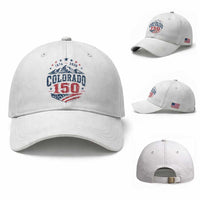 Colorado Rocky Mountains 150th Anniversary Baseball Cap Sesquicentennial 1876 2026 Patriotic Graphic