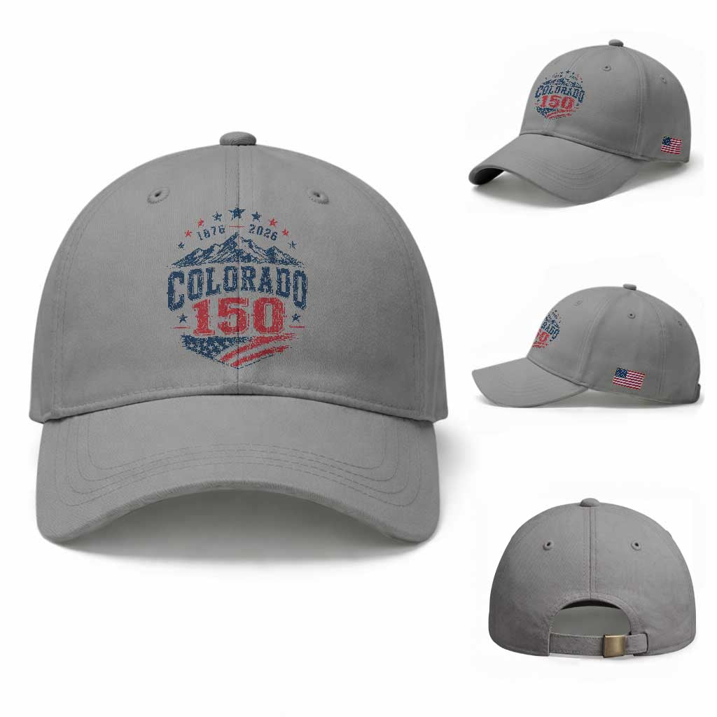 Colorado Rocky Mountains 150th Anniversary Baseball Cap Sesquicentennial 1876 2026 Patriotic Graphic
