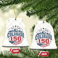Colorado Rocky Mountains 150th Anniversary Ceramic Ornament Sesquicentennial 1876 2026 Patriotic Graphic