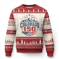 Colorado Rocky Mountains 150th Anniversary Ugly Christmas Sweater Sesquicentennial 1876 2026 Patriotic Graphic