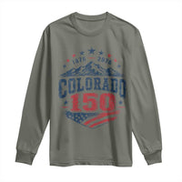 Colorado Rocky Mountains 150th Anniversary Long Sleeve Shirt Sesquicentennial 1876 2026 Patriotic Graphic