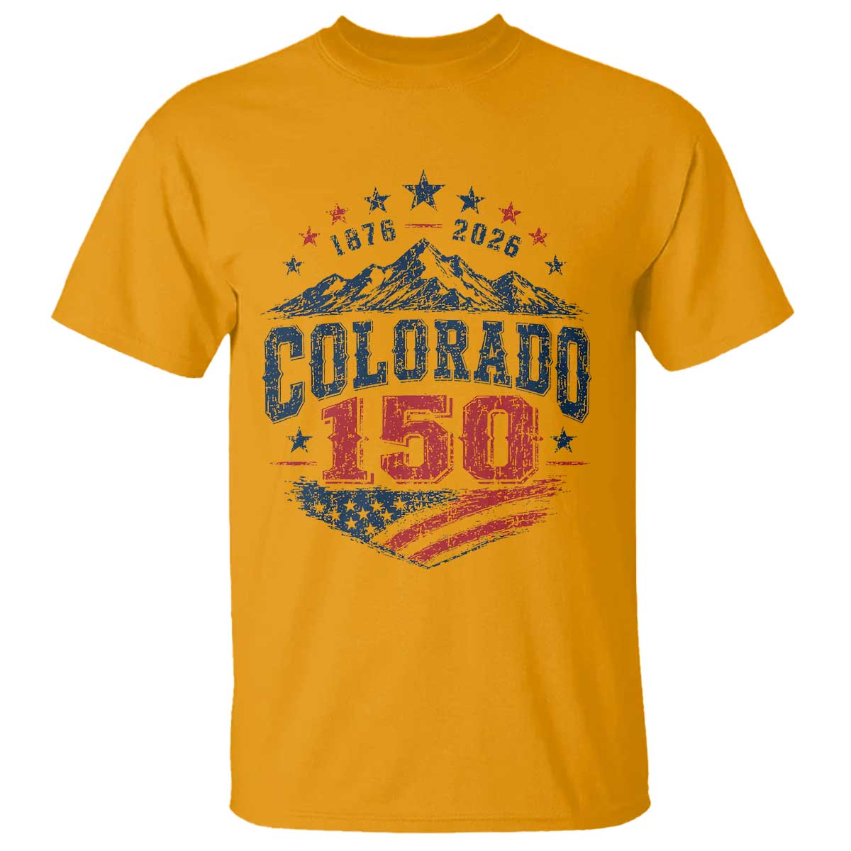Colorado Rocky Mountains 150th Anniversary T Shirt Sesquicentennial 1876 2026 Patriotic Graphic