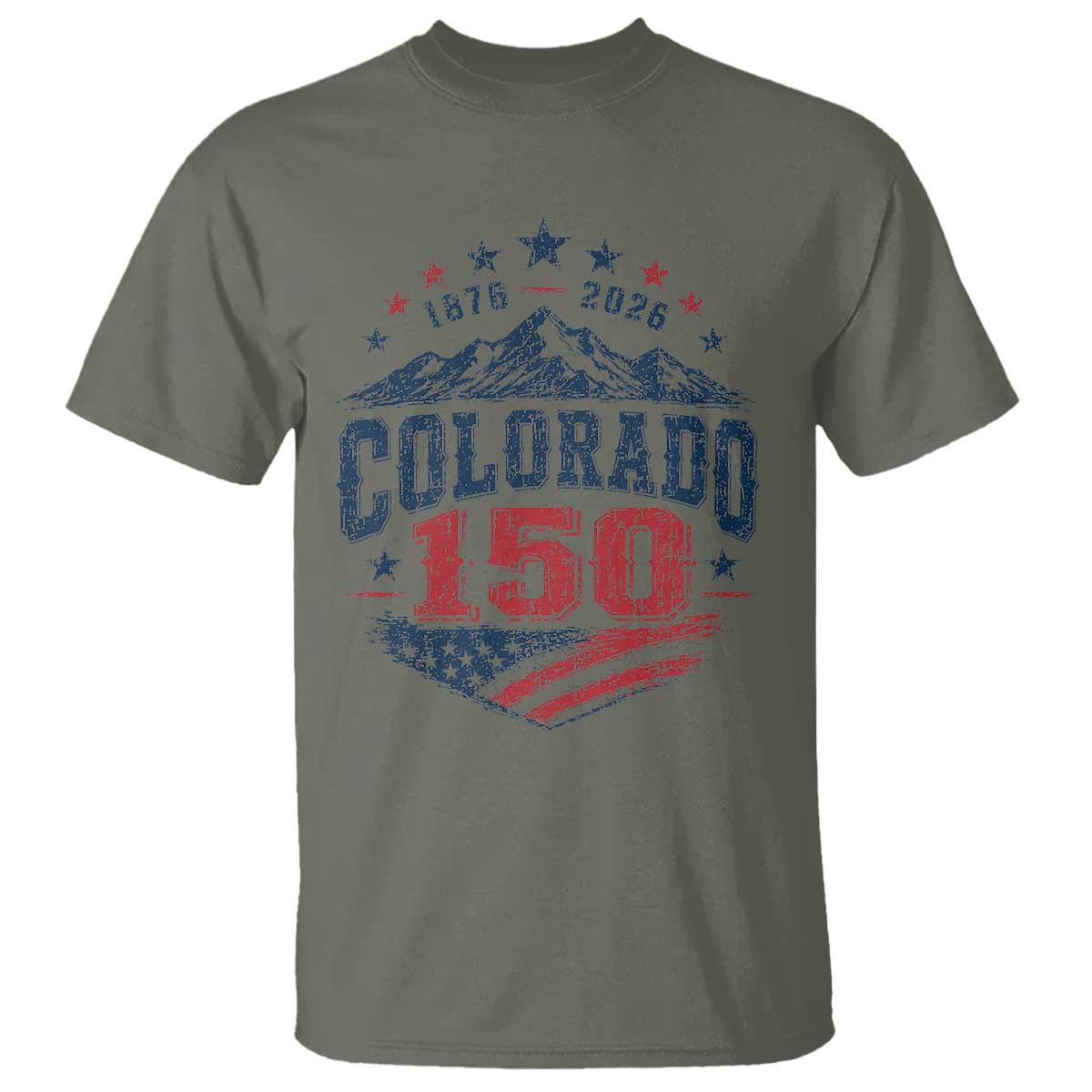 Colorado Rocky Mountains 150th Anniversary T Shirt Sesquicentennial 1876 2026 Patriotic Graphic