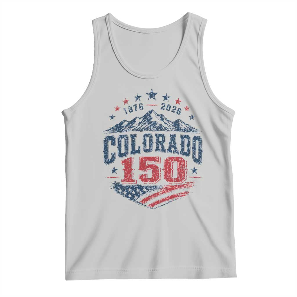 Colorado Rocky Mountains 150th Anniversary Tank Top Sesquicentennial 1876 2026 Patriotic Graphic