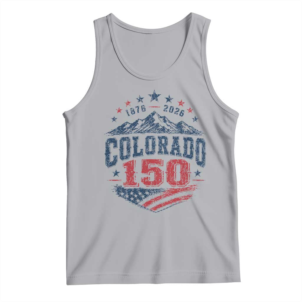 Colorado Rocky Mountains 150th Anniversary Tank Top Sesquicentennial 1876 2026 Patriotic Graphic