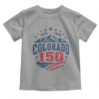 Colorado Rocky Mountains 150th Anniversary Toddler T Shirt Sesquicentennial 1876 2026 Patriotic Graphic