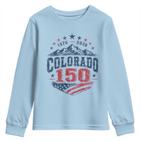 Colorado Rocky Mountains 150th Anniversary Youth Sweatshirt Sesquicentennial 1876 2026 Patriotic Graphic