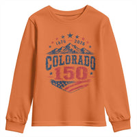 Colorado Rocky Mountains 150th Anniversary Youth Sweatshirt Sesquicentennial 1876 2026 Patriotic Graphic
