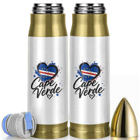 Cape Verde Flag Heart Bullet Tumbler Cabo Verde Pride Verdean Love