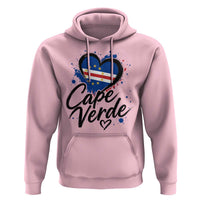 Cape Verde Flag Heart Hoodie Cabo Verde Pride Verdean Love