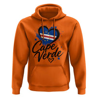 Cape Verde Flag Heart Hoodie Cabo Verde Pride Verdean Love