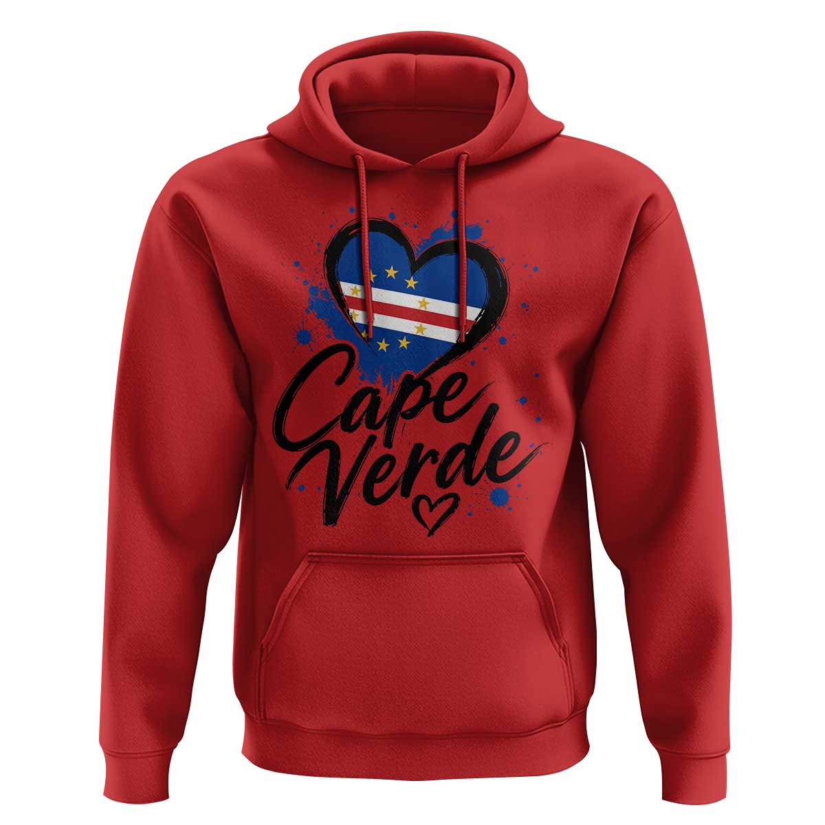 Cape Verde Flag Heart Hoodie Cabo Verde Pride Verdean Love