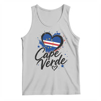 Cape Verde Flag Heart Tank Top Cabo Verde Pride Verdean Love