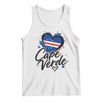 Cape Verde Flag Heart Tank Top Cabo Verde Pride Verdean Love