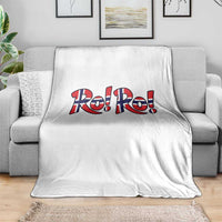 Funny Norway Flag Ro Ro Typography Graphic Throw Blanket Norge Norwegian Flag Football Fans