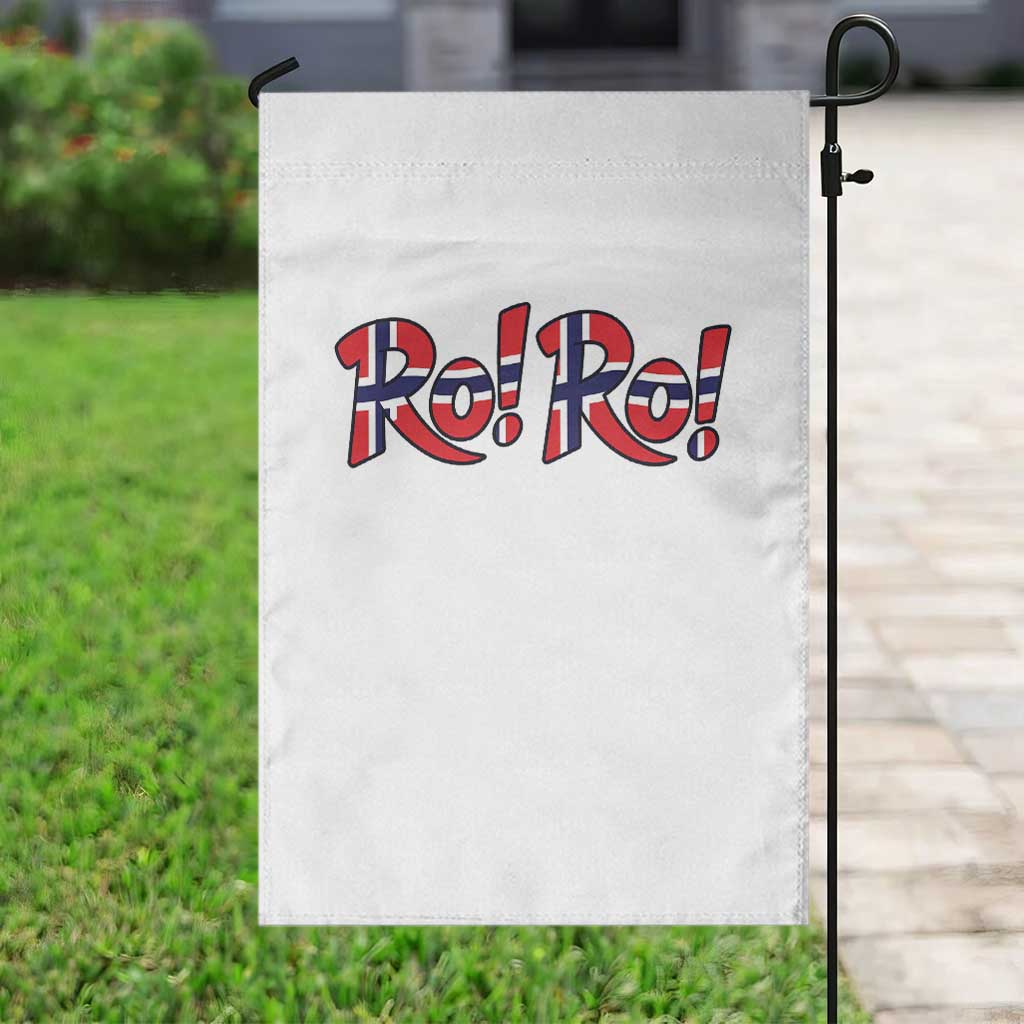 Funny Norway Flag Ro Ro Typography Graphic Garden Flag Norge Norwegian Flag Football Fans