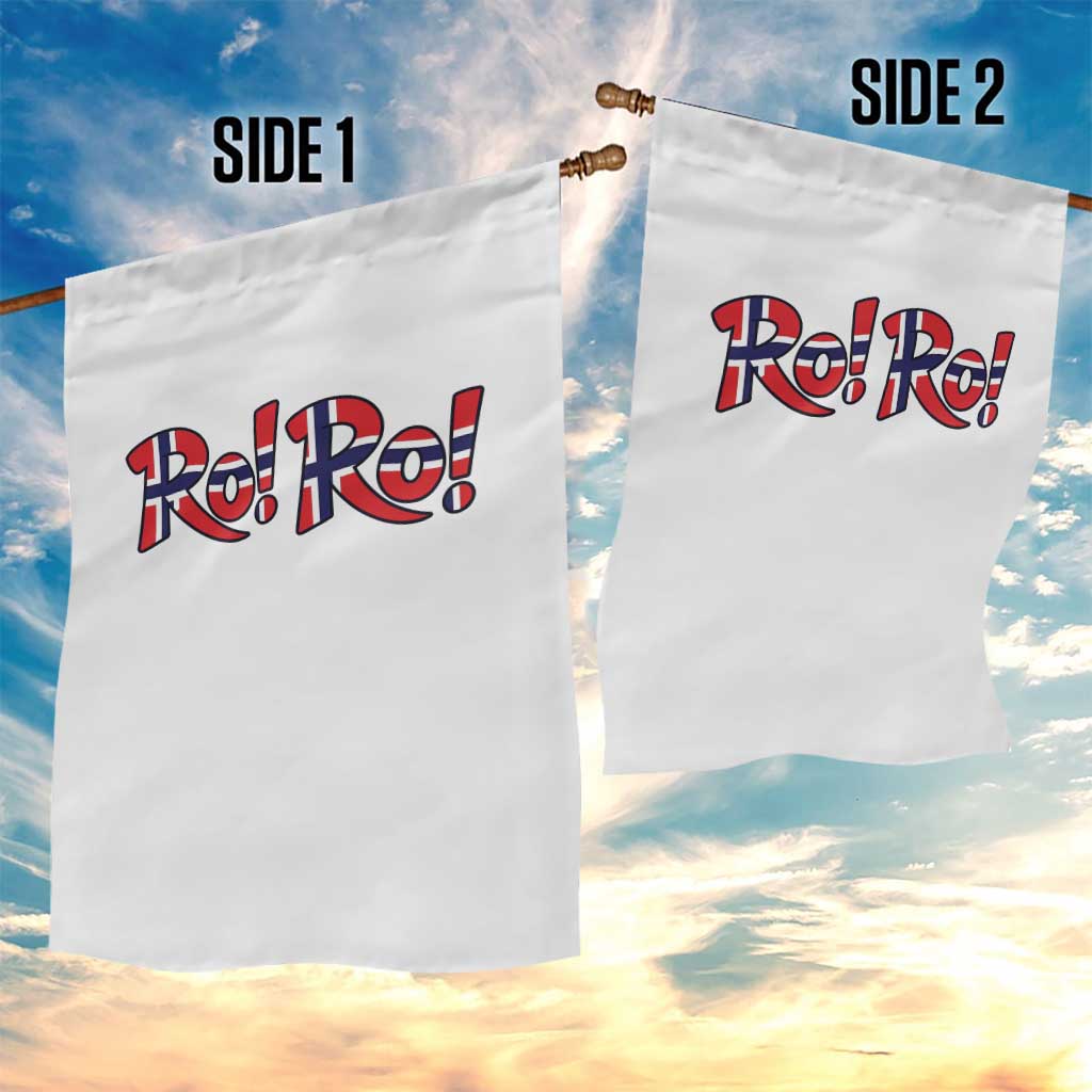 Funny Norway Flag Ro Ro Typography Graphic Garden Flag Norge Norwegian Flag Football Fans