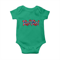 Funny Norway Flag Ro Ro Typography Graphic Baby Onesie Norge Norwegian Flag Football Fans
