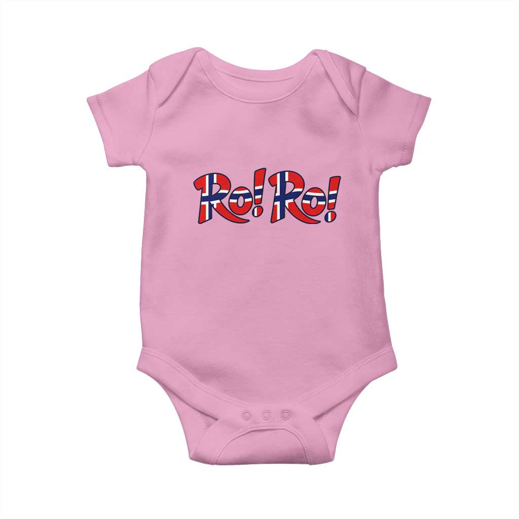 Funny Norway Flag Ro Ro Typography Graphic Baby Onesie Norge Norwegian Flag Football Fans