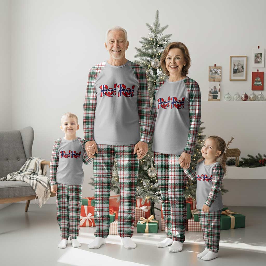 Funny Norway Flag Ro Ro Typography Graphic Plaid Pajama Set Norge Norwegian Flag Football Fans