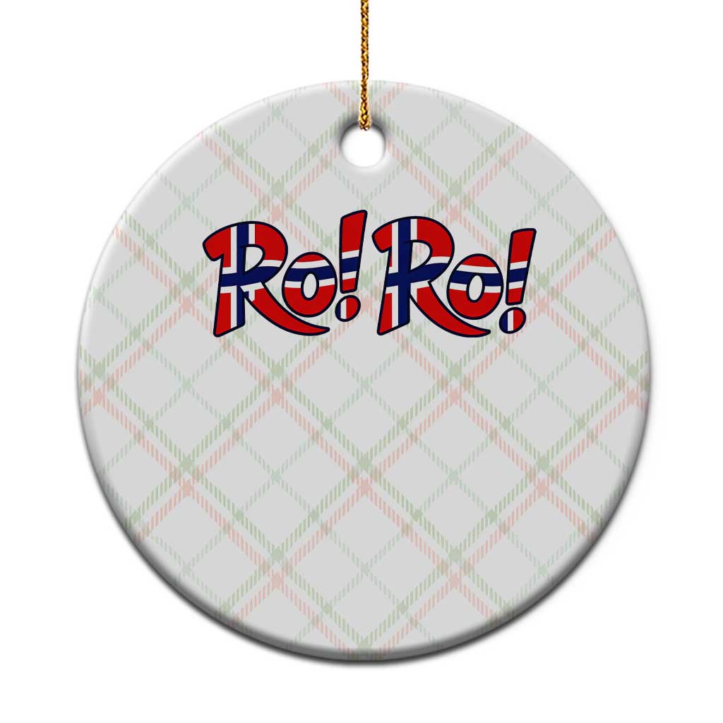 Funny Norway Flag Ro Ro Typography Graphic Ceramic Ornament Norge Norwegian Flag Football Fans