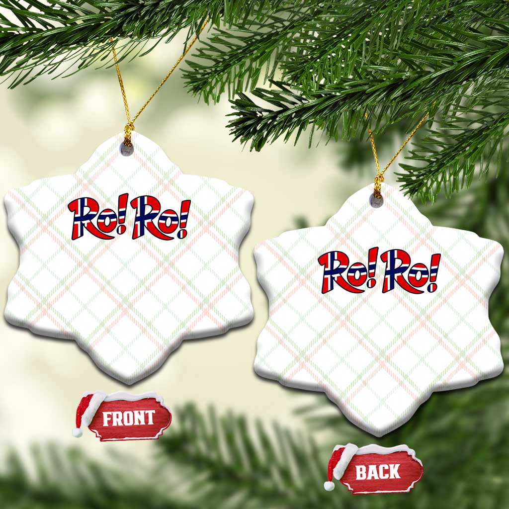 Funny Norway Flag Ro Ro Typography Graphic Ceramic Ornament Norge Norwegian Flag Football Fans