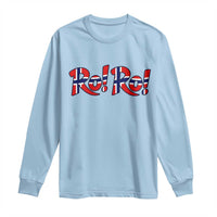 Funny Norway Flag Ro Ro Typography Graphic Long Sleeve Shirt Norge Norwegian Flag Football Fans