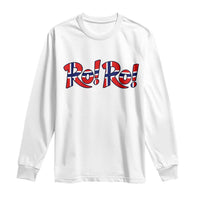 Funny Norway Flag Ro Ro Typography Graphic Long Sleeve Shirt Norge Norwegian Flag Football Fans