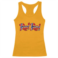 Funny Norway Flag Ro Ro Typography Graphic Racerback Tank Top Norge Norwegian Flag Football Fans