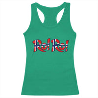 Funny Norway Flag Ro Ro Typography Graphic Racerback Tank Top Norge Norwegian Flag Football Fans