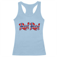 Funny Norway Flag Ro Ro Typography Graphic Racerback Tank Top Norge Norwegian Flag Football Fans