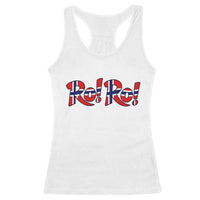 Funny Norway Flag Ro Ro Typography Graphic Racerback Tank Top Norge Norwegian Flag Football Fans
