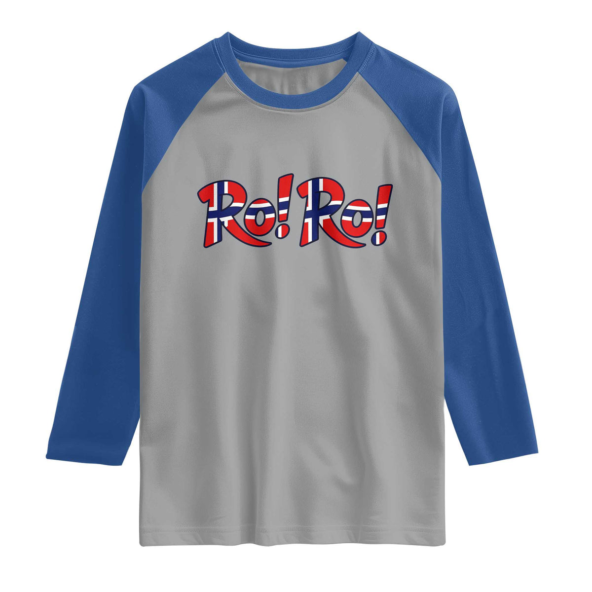 Funny Norway Flag Ro Ro Typography Graphic Raglan Shirt Norge Norwegian Flag Football Fans