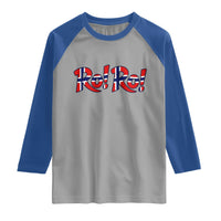 Funny Norway Flag Ro Ro Typography Graphic Raglan Shirt Norge Norwegian Flag Football Fans