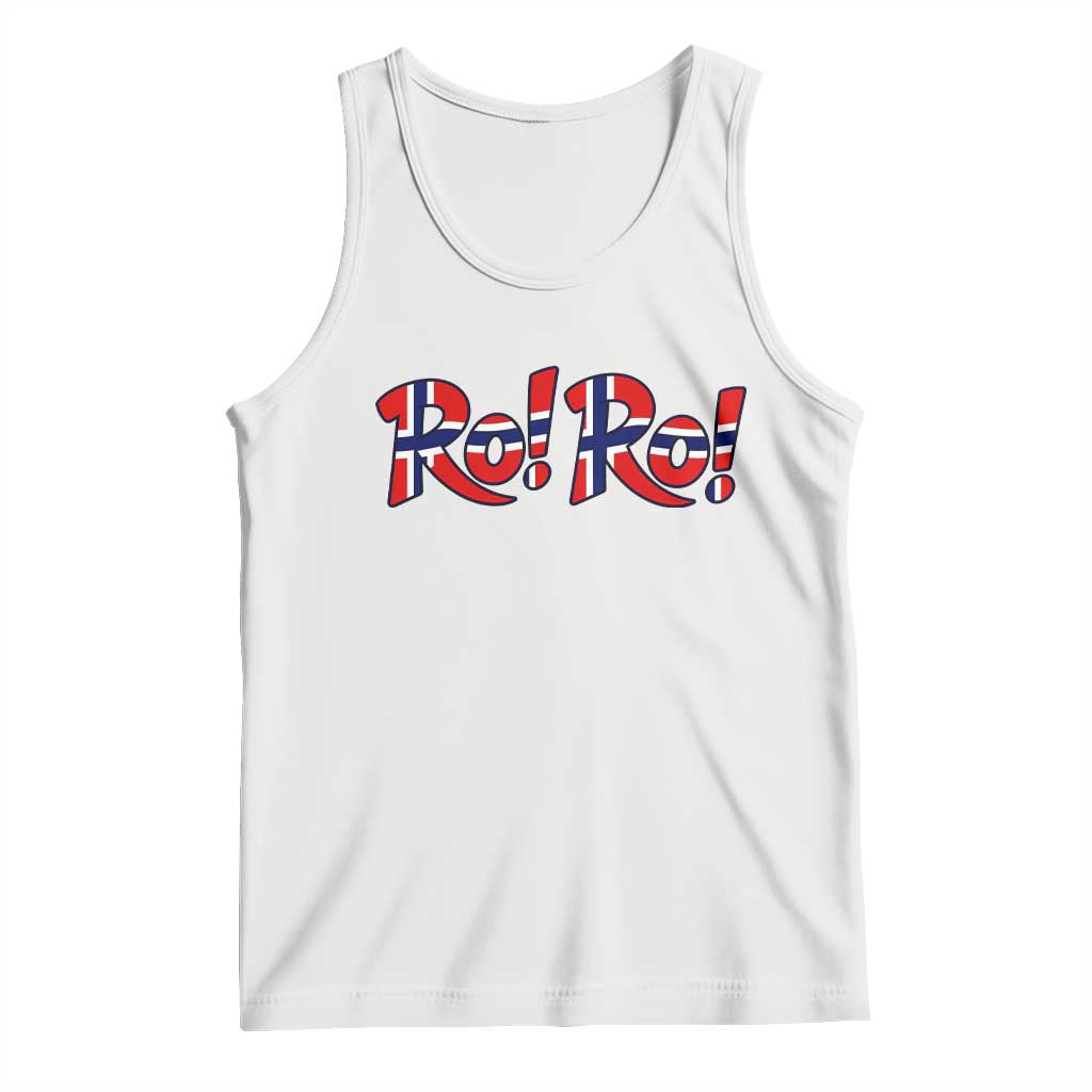 Funny Norway Flag Ro Ro Typography Graphic Tank Top Norge Norwegian Flag Football Fans