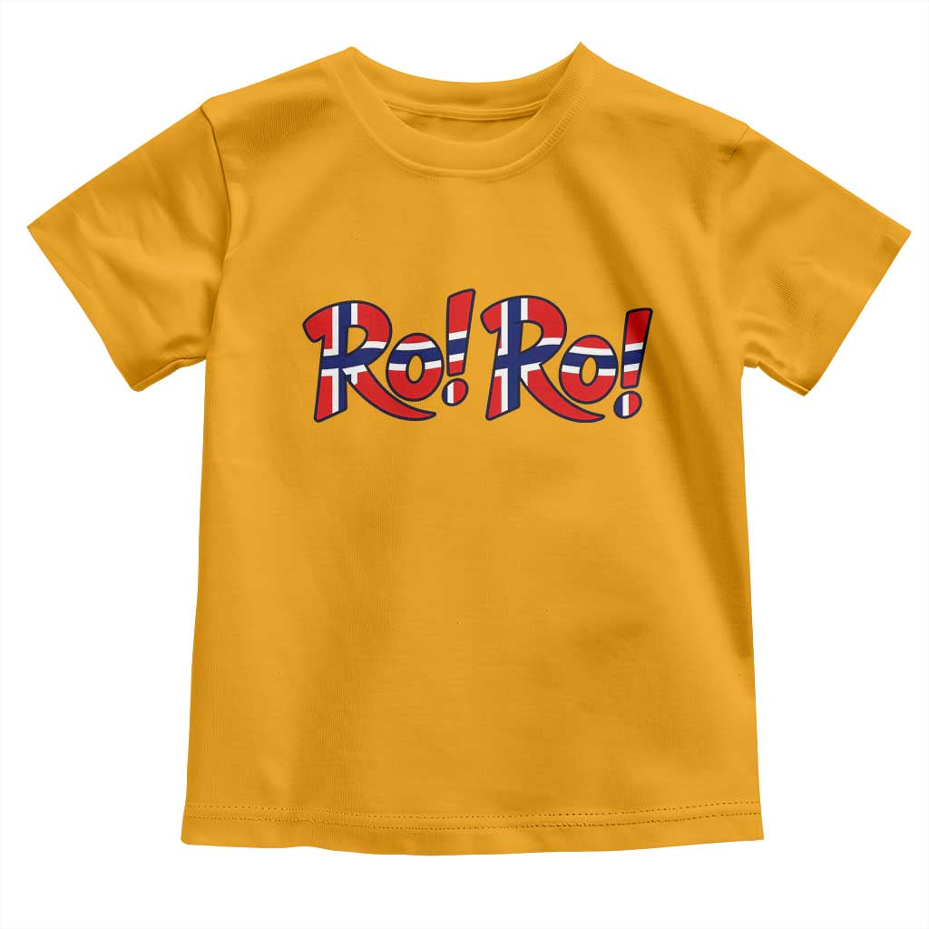 Funny Norway Flag Ro Ro Typography Graphic Toddler T Shirt Norge Norwegian Flag Football Fans