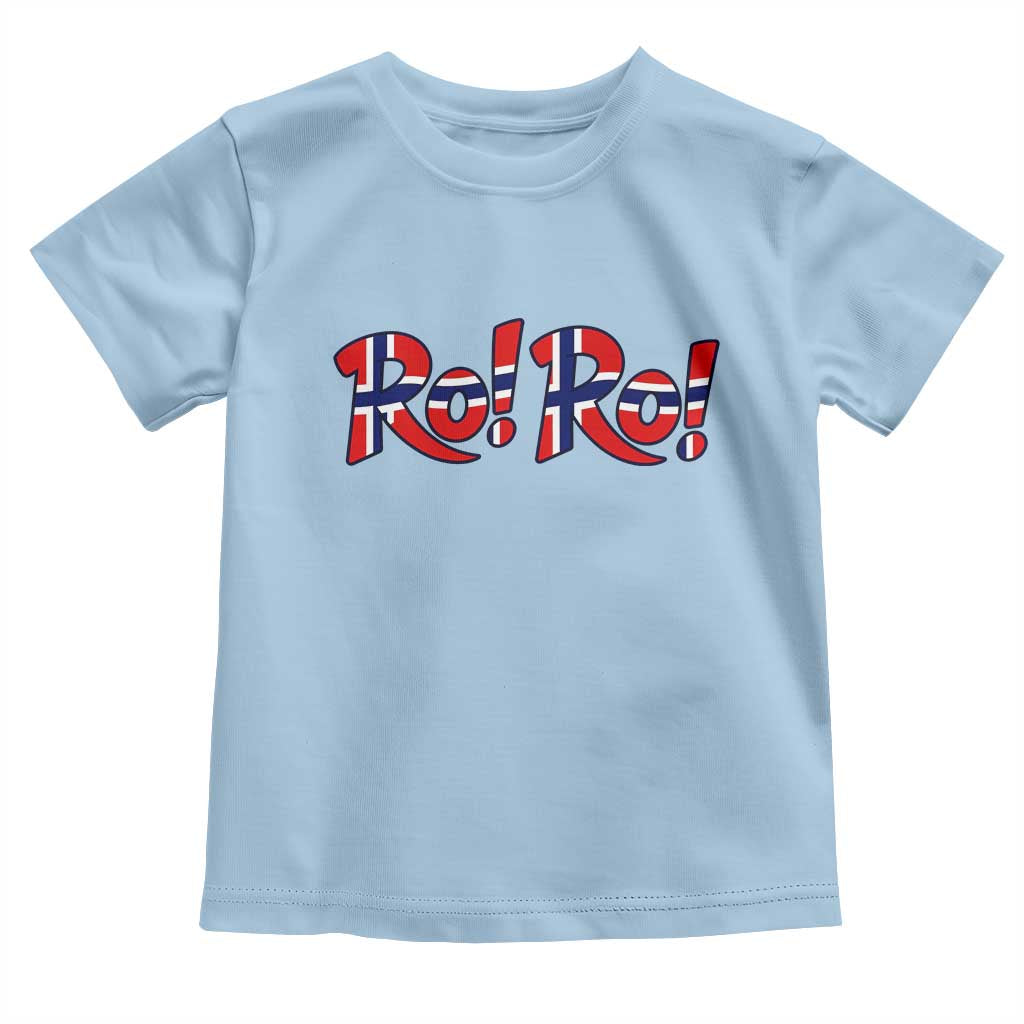 Funny Norway Flag Ro Ro Typography Graphic Toddler T Shirt Norge Norwegian Flag Football Fans