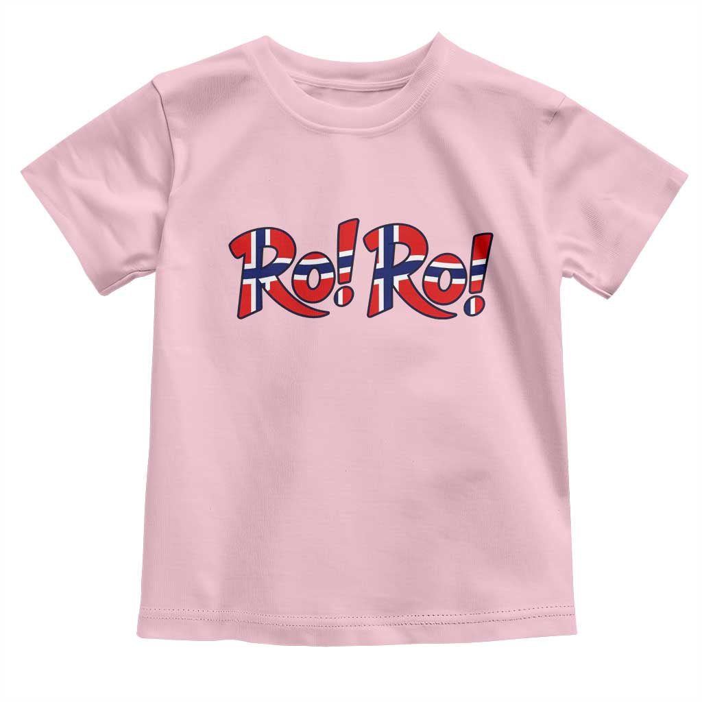 Funny Norway Flag Ro Ro Typography Graphic Toddler T Shirt Norge Norwegian Flag Football Fans
