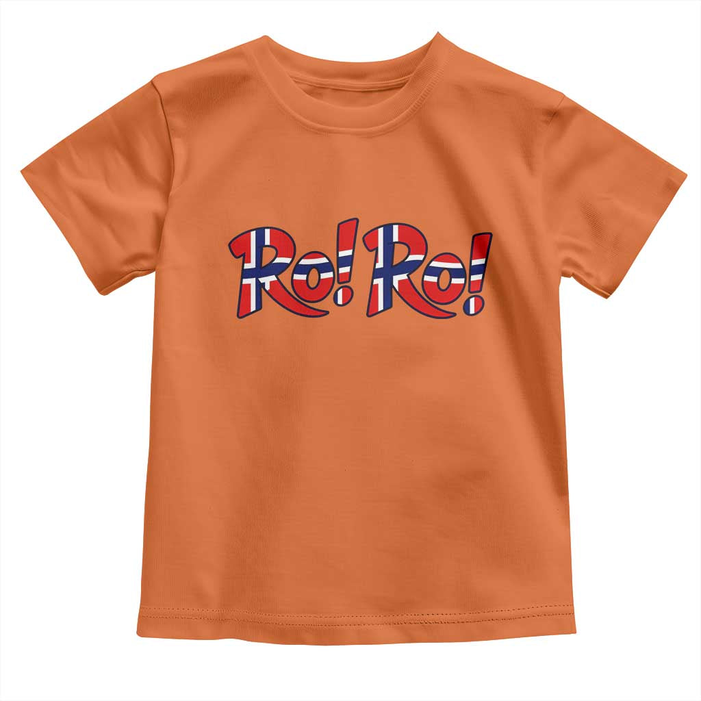 Funny Norway Flag Ro Ro Typography Graphic Toddler T Shirt Norge Norwegian Flag Football Fans