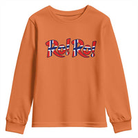 Funny Norway Flag Ro Ro Typography Graphic Youth Sweatshirt Norge Norwegian Flag Football Fans