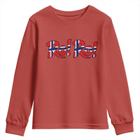 Funny Norway Flag Ro Ro Typography Graphic Youth Sweatshirt Norge Norwegian Flag Football Fans