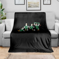 Funny Mexico Merlin the Duck Playing Soccer Graphic Throw Blanket Mexican Spirit Football Fans Cheer